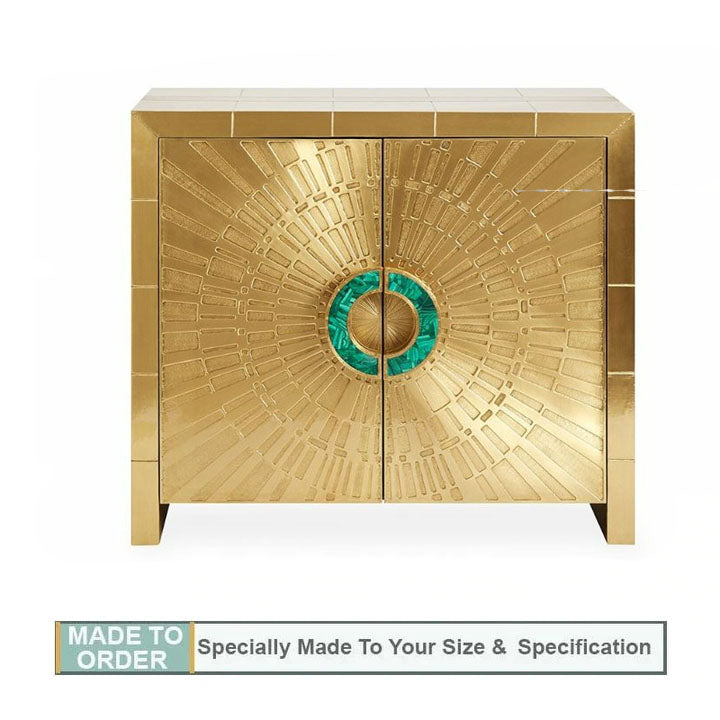 Brass plated Wooden Cabinet - Notbrand