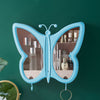 Butterfly Shaped Wall-Mounted Makeup Organizer - Blue - Notbrand