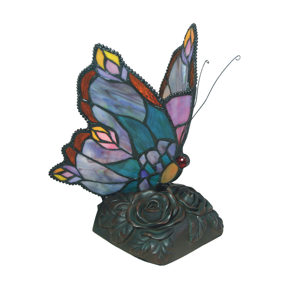 Butterfly Tiffany Style Table Lamp In Blue Shade - Notbrand