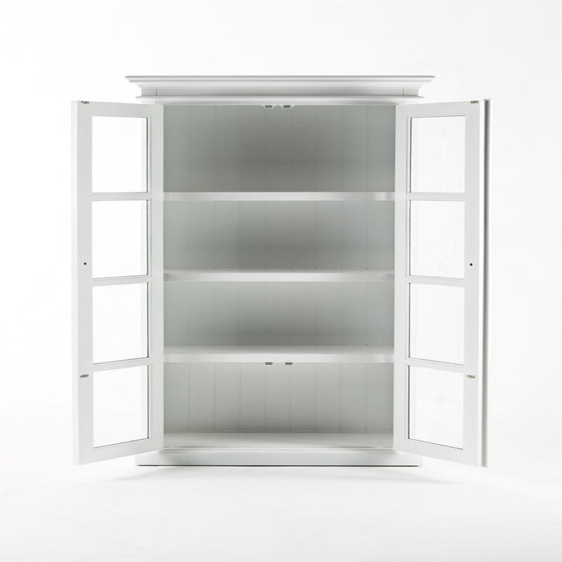 Halifax Solid Timber Double Vitrine - Classic White - Notbrand