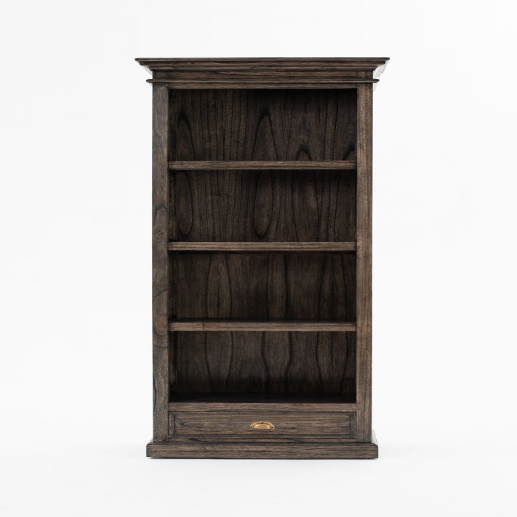 Halifax Mindi Bookcase with 1 Drawer - Black Wash - Notbrand