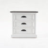 Halifax Accent Bedside Drawer Unit - White Distress & Deep Brown - Notbrand