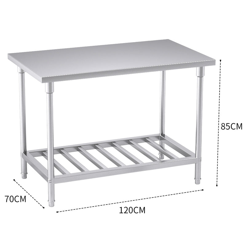 Stainless Steel Catering Work Bench - 120*70*85cm - Notbrand