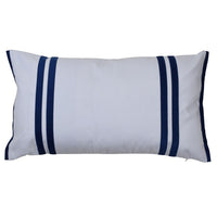Cottesloe Cotton and Velvet Cushion - Navy - Notbrand