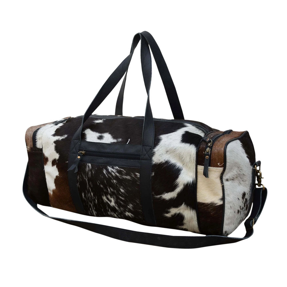 Cowhide Patch Overnight Bag - Notbrand