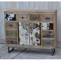 Cowhide Patchwork Chest Of Drawers - Notbrand