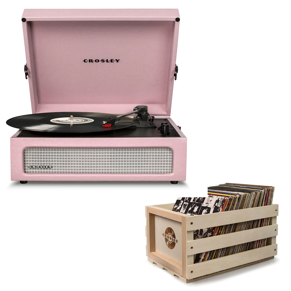 Crosley Voyager Bluetooth Portable Turntable & Record Storage Crate - Amethyst - Notbrand