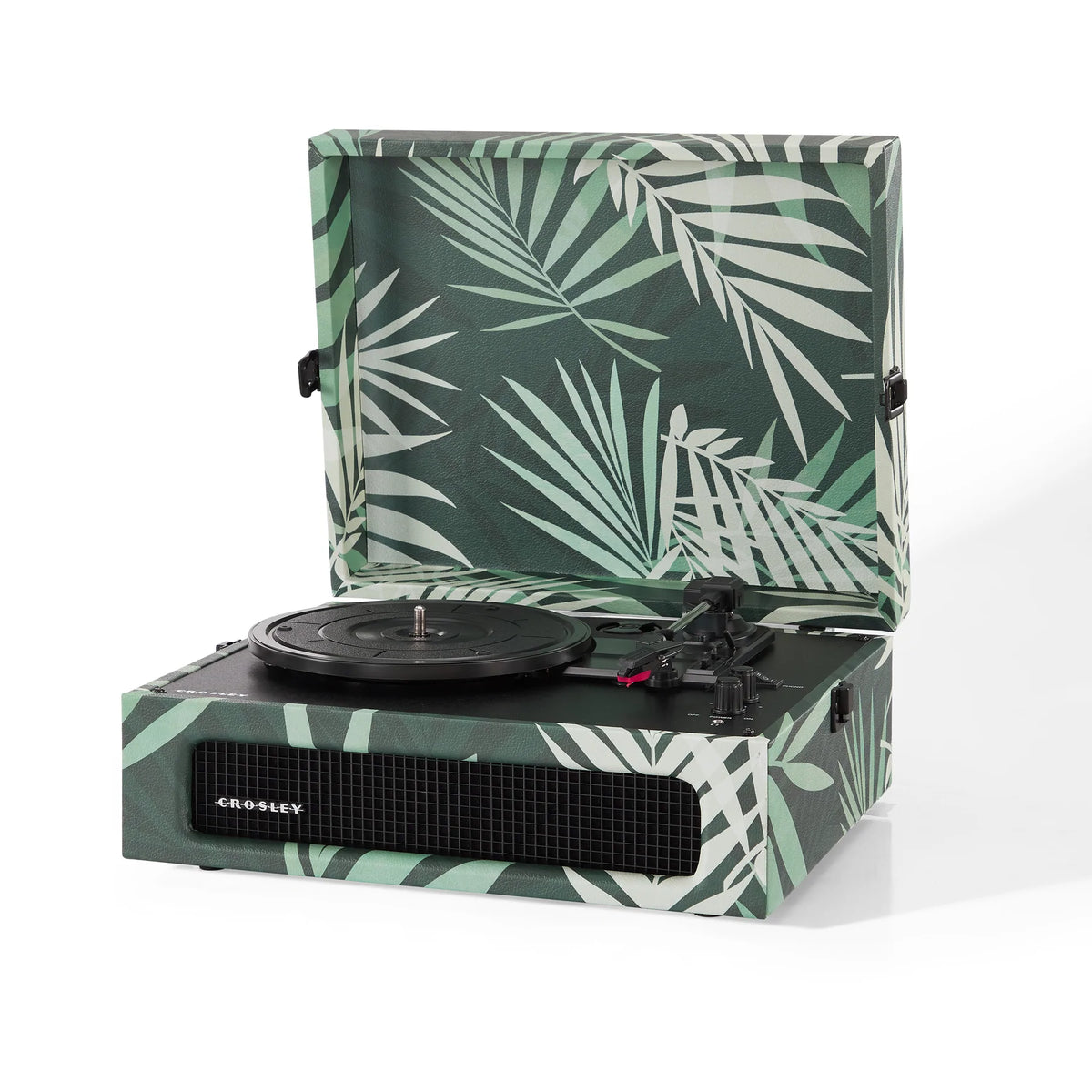 Crosley Voyager Bluetooth Portable Turntable & Record Storage Crate - Botanical - Notbrand