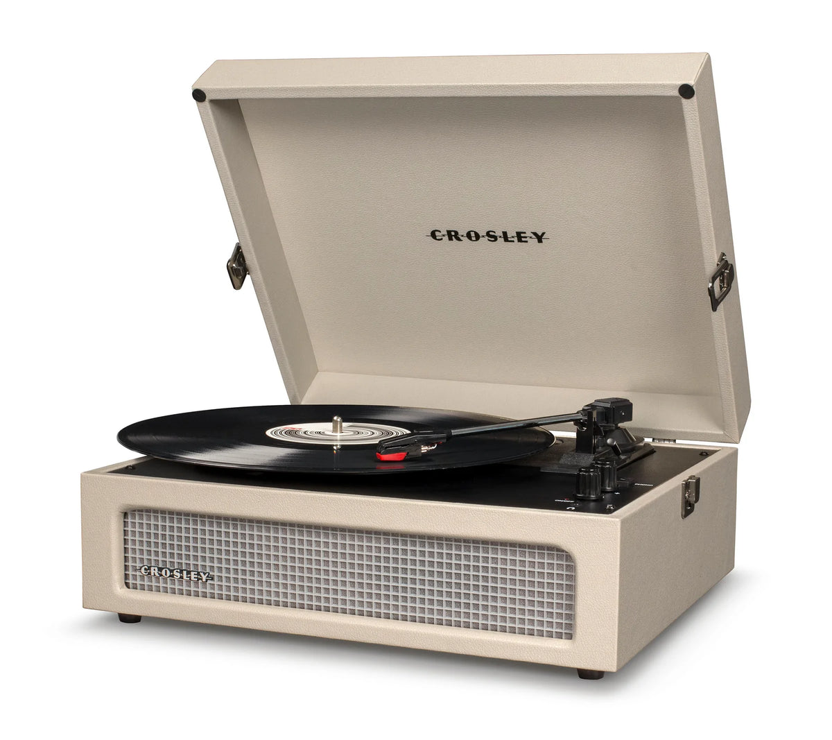 Crosley Voyager Bluetooth Portable Turntable & Record Storage Crate - Dune - Notbrand