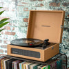 Crosley Voyager Bluetooth Portable Turntable & Record Storage Crate - Tan - Notbrand