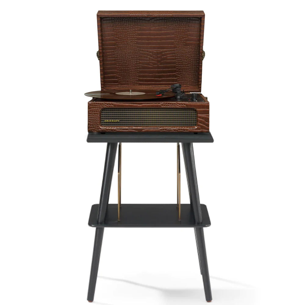 Crosley Voyager Bluetooth Portable Turntable & Entertainment Stand - Brown Croc - Notbrand