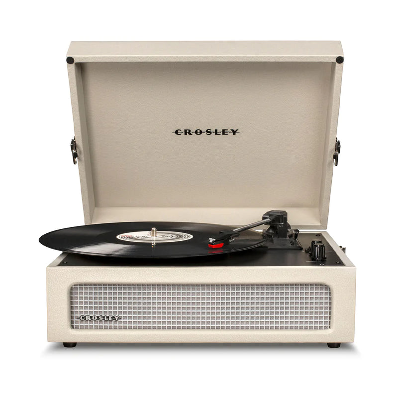 Crosley Voyager Bluetooth Portable Turntable & Entertainment Stand Bundle - Dune - Notbrand