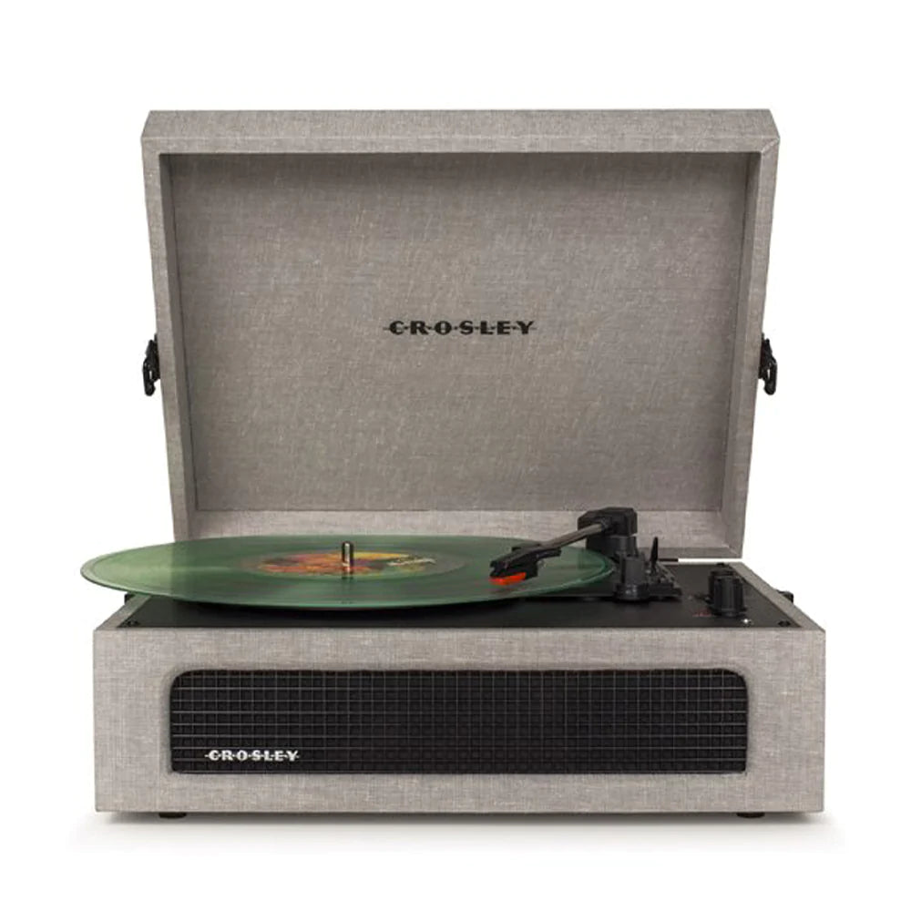 Crosley Voyager Bluetooth Portable Turntable & Entertainment Stand Bundle - Grey - Notbrand