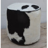Cylindrical Cowhide Ottoman - Notbrand