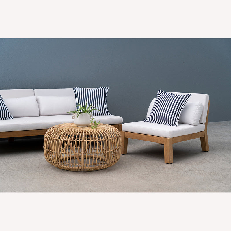 Carney Rattan Coffee Table in Natural - 85cm - Notbrand