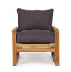 Saffron Armchair in Natural - Charcoal Fabric - Notbrand