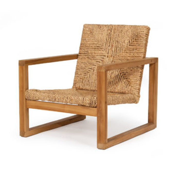 Saffron Armchair in Natural - Charcoal Fabric - Notbrand