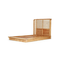 Malakai Timber and Rattan Bed – King Single Size - Notbrand