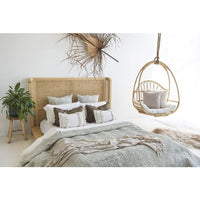 Malakai Timber and Rattan Bed - King Size - Notbrand
