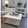 Catalina Crossed White Bedside / Side Table - Notbrand