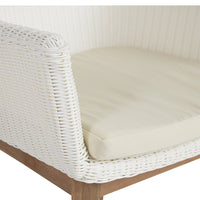 Catalina Outdoor Recycled Teak Chair - White - Notbrand