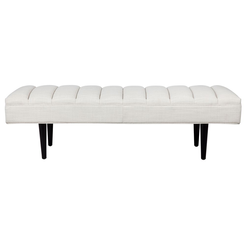 Central Park Panelled Bench Ottoman - Natural - Notbrand