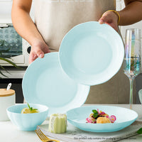 Ceramic Dinnerware Bowl Set in Light Blue - Set of 4 - Notbrand