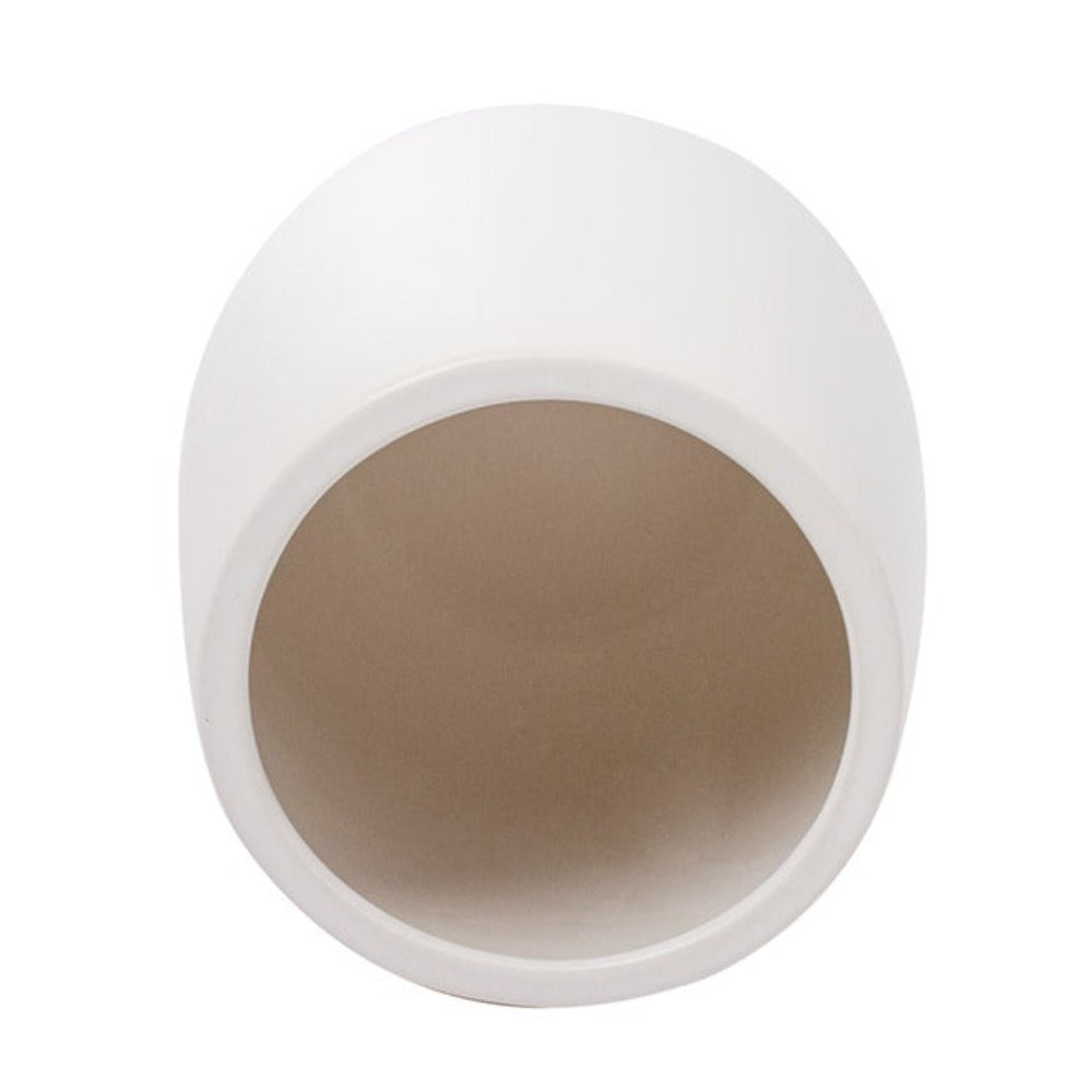 Ceramic Taron Belly Large Pot Matte White (24X25cmH) - Notbrand