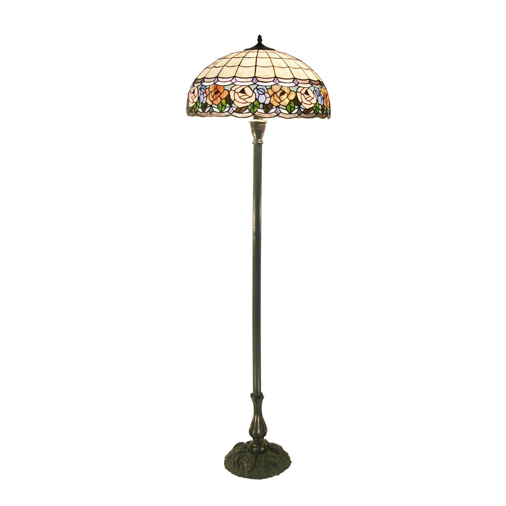 Chandell Tiffany Style Floor Lamp - Beige - Notbrand