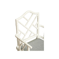 Paloma Chippendale Wooden Armchair - White - Notbrand