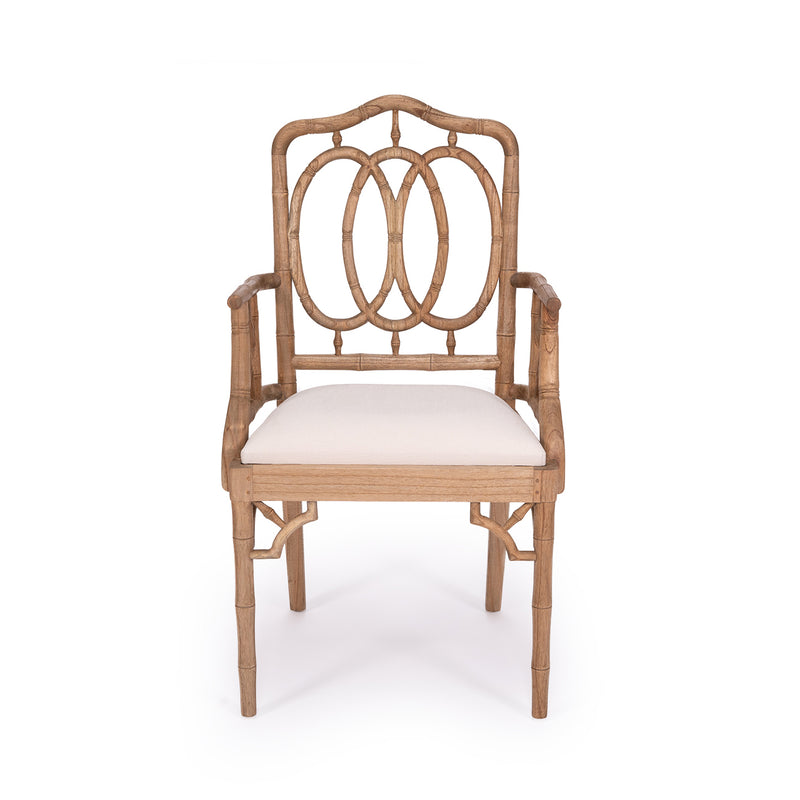 Paloma Chippendale Ring Armchair – Weathered Oak - Notbrand