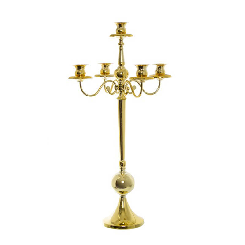 Classic Candelabra 5 Arms Gold (38x72.5cmH) - Notbrand