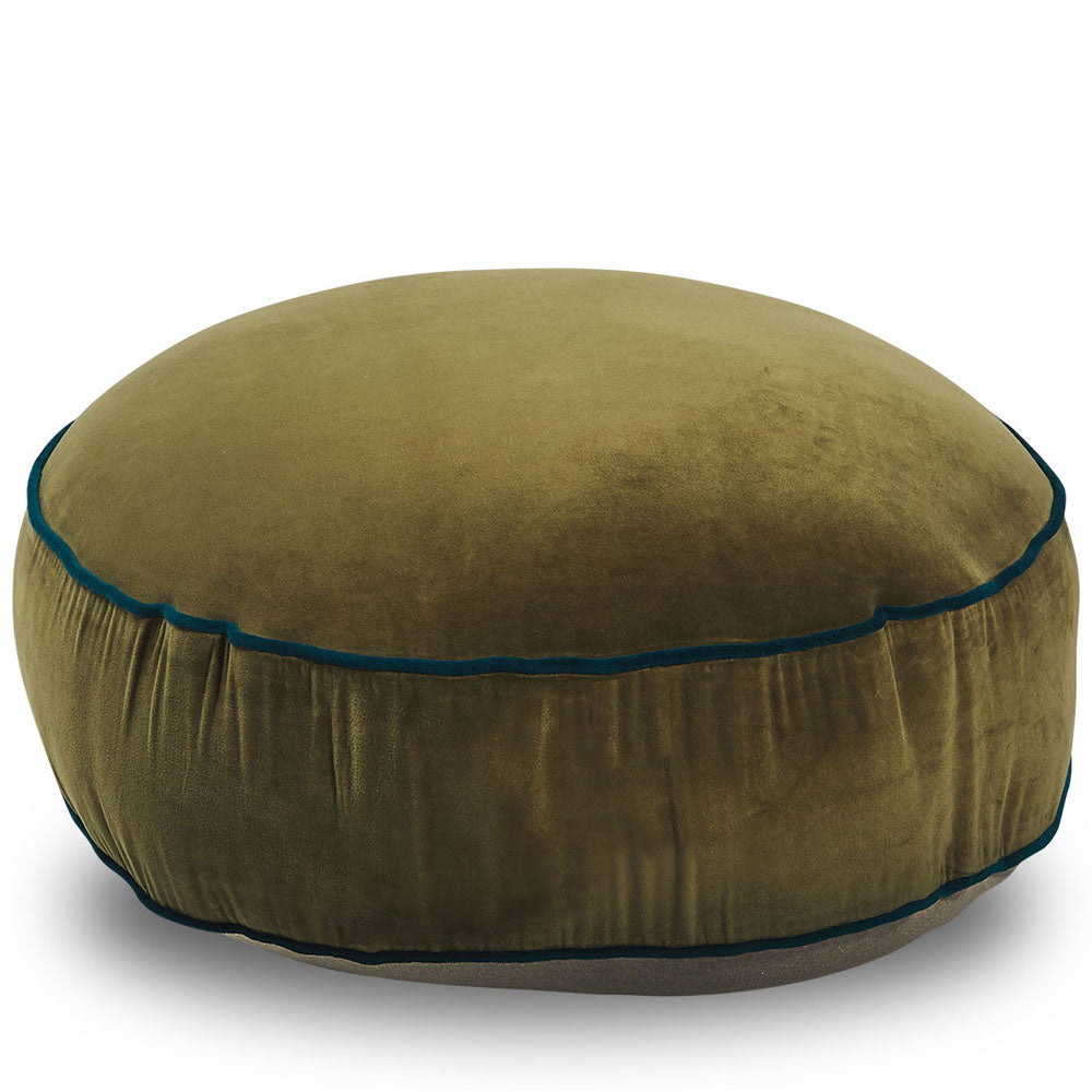 Classic Round Floor Cushion Olive Green - Notbrand