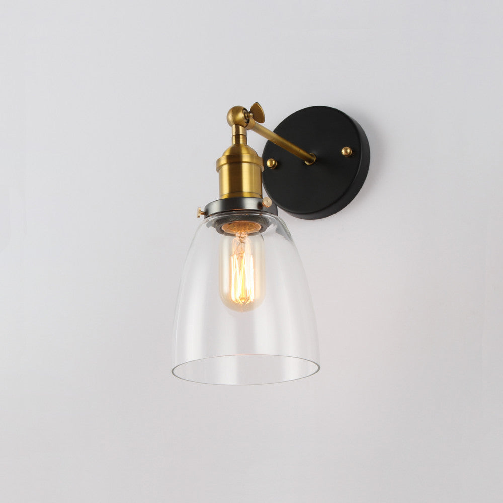 Callan Glass Cloche Filament Wall Light - Clear - Notbrand
