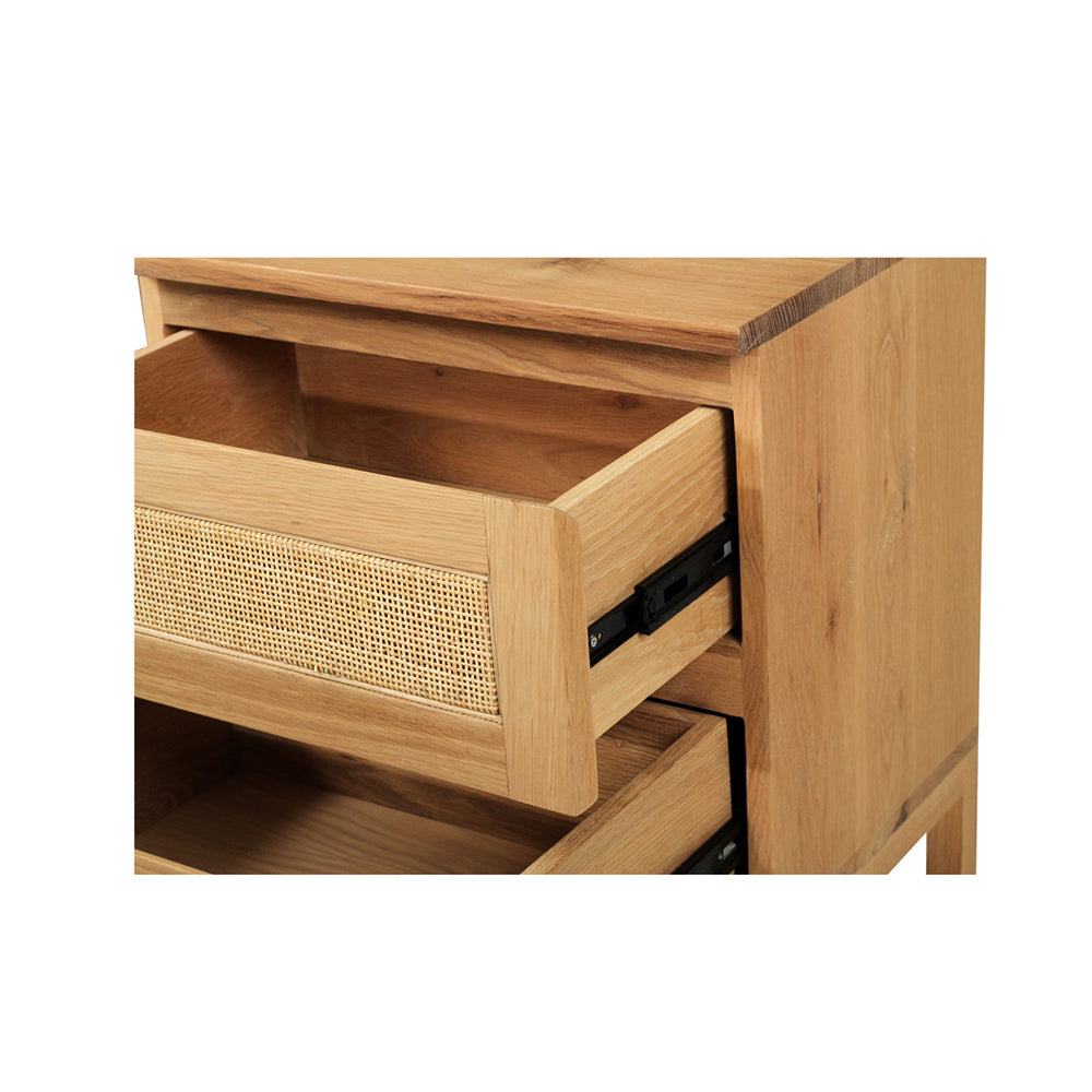Coogee American Oak Bedside Table - 55cm - Notbrand