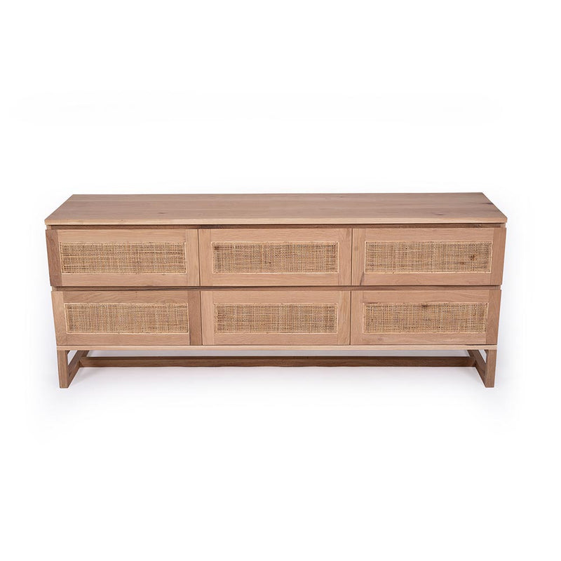 Coogee American Oak Chest with 6 Drawers - Notbrand