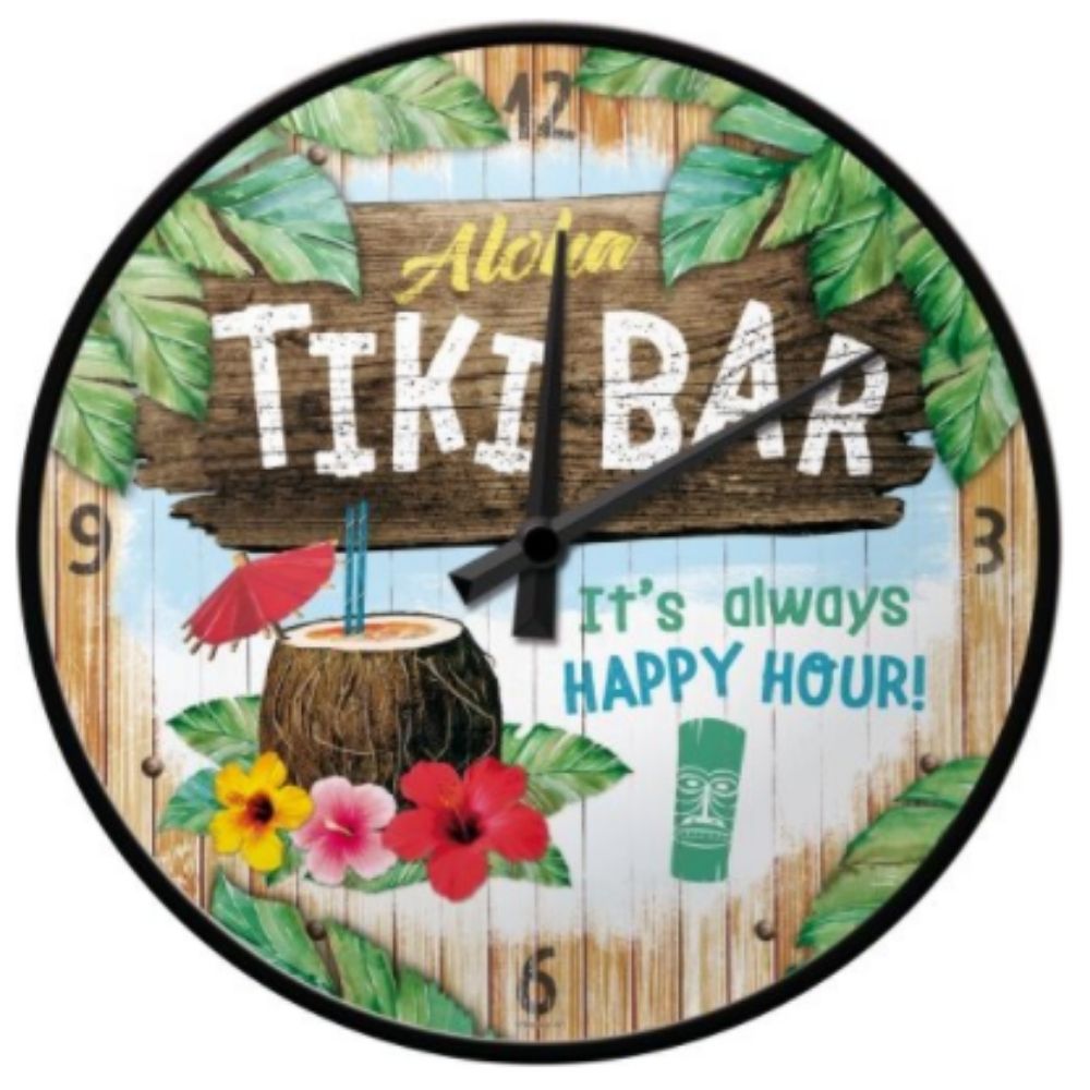Tiki Bar - Wall Clock - NotBrand