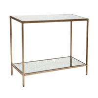 Cocktail Mirrored Console Table - Small Antique Gold - Notbrand