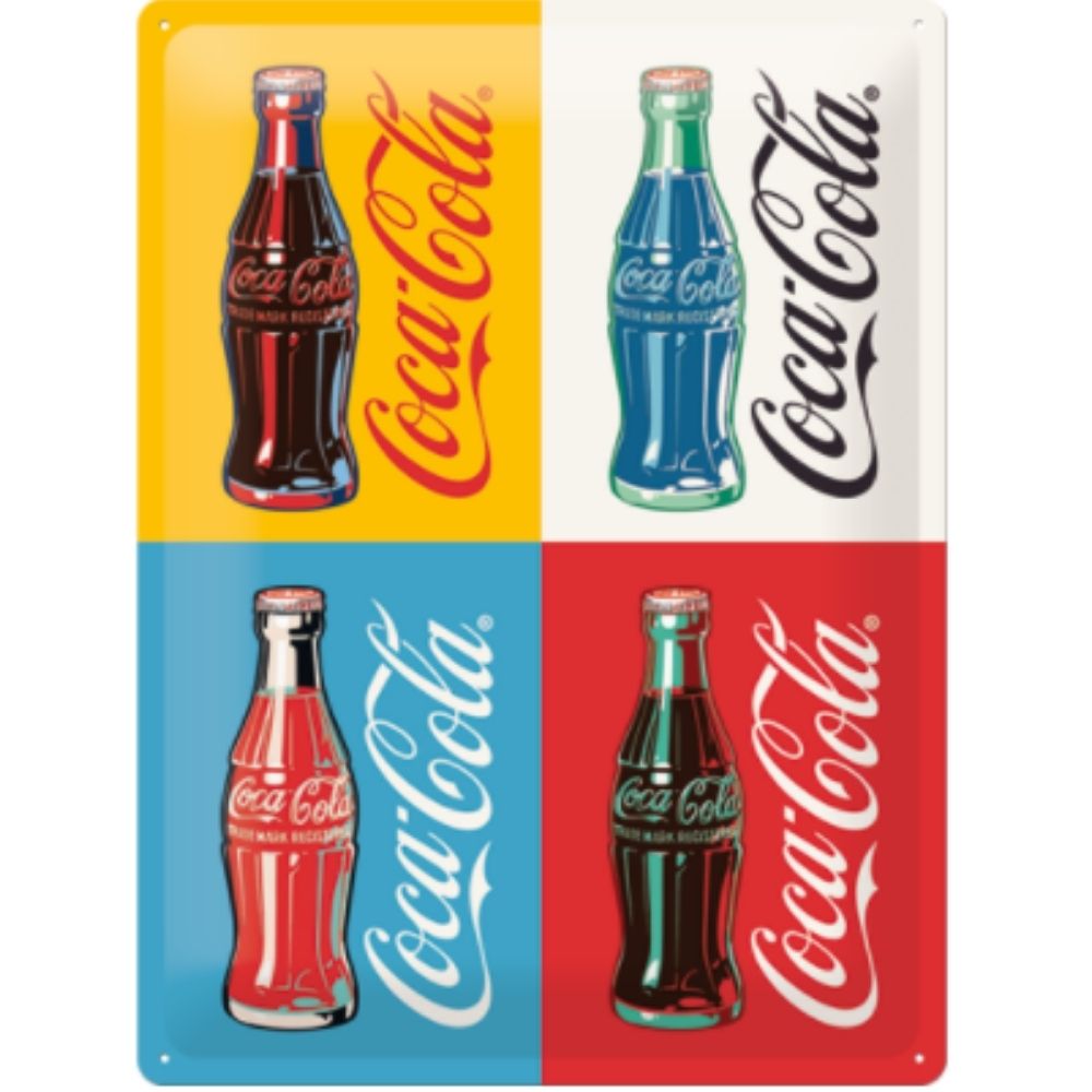 Coke 4 Bottles Large Sign - Pop Art - NotBrand