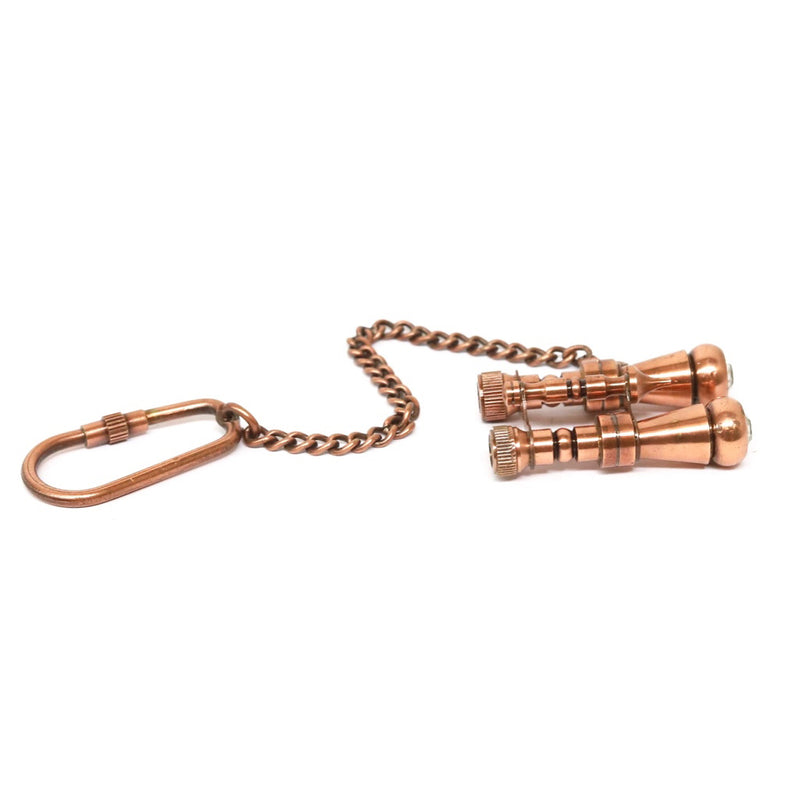 Copper & Diamanté Binoculars Keyring - Notbrand