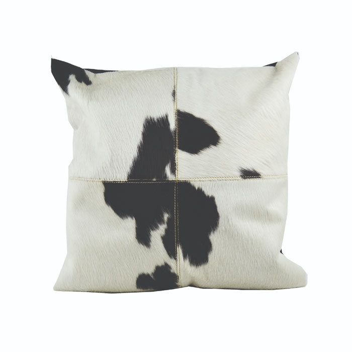 Black and White Cow Fur Cushion Cover - Notbrand