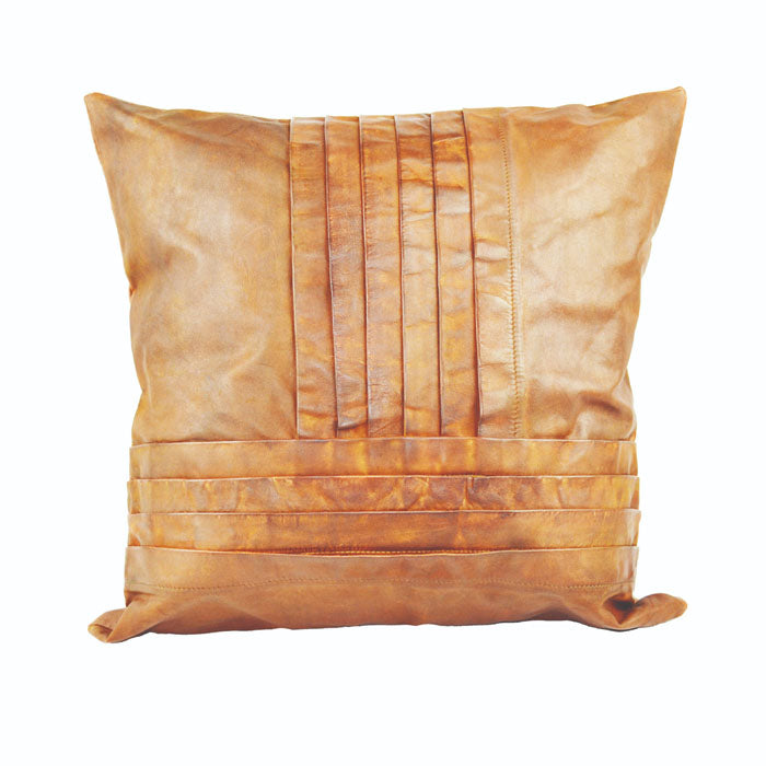 Daealla Tan Leather Cushion Cover - Notbrand