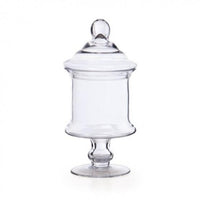Cylinder Footed Glass Candy Jar with Lid - Clear - Notbrand