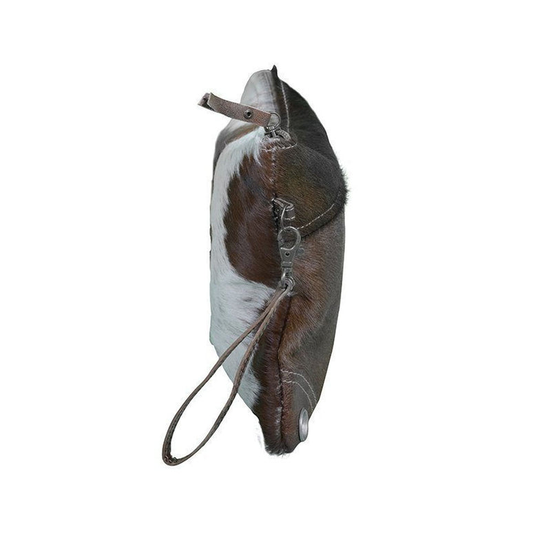 Dark Cowhide Zip Clutch Bag - Notbrand