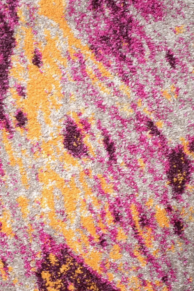 Dimensions Divinity Strokes Violet Modern Rug - Notbrand