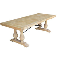 Boston Parquetry Dining Table Reclaimed Elm 2.4m - Notbrand