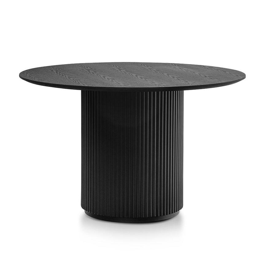 Wisteria 1.2m Round Wooden Dining Table - Black