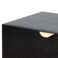 Masa Wooden Sideboard In Black - 1.75m - Notbrand