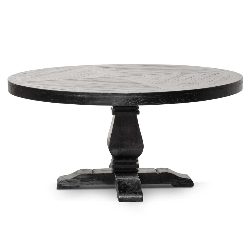 1.6m Round Dining Table - Full Black - Notbrand
