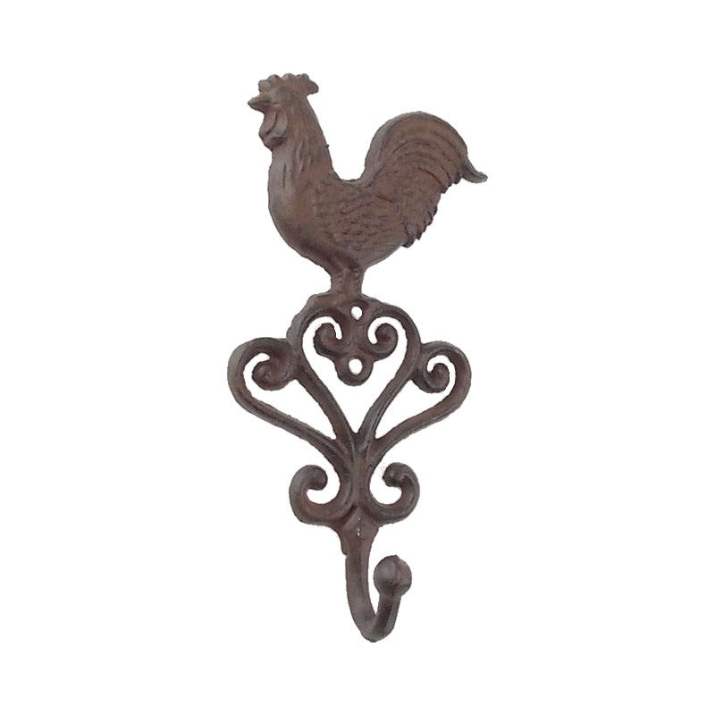 Cast Iron Rooster Wall Hook - Antique Rust - Notbrand